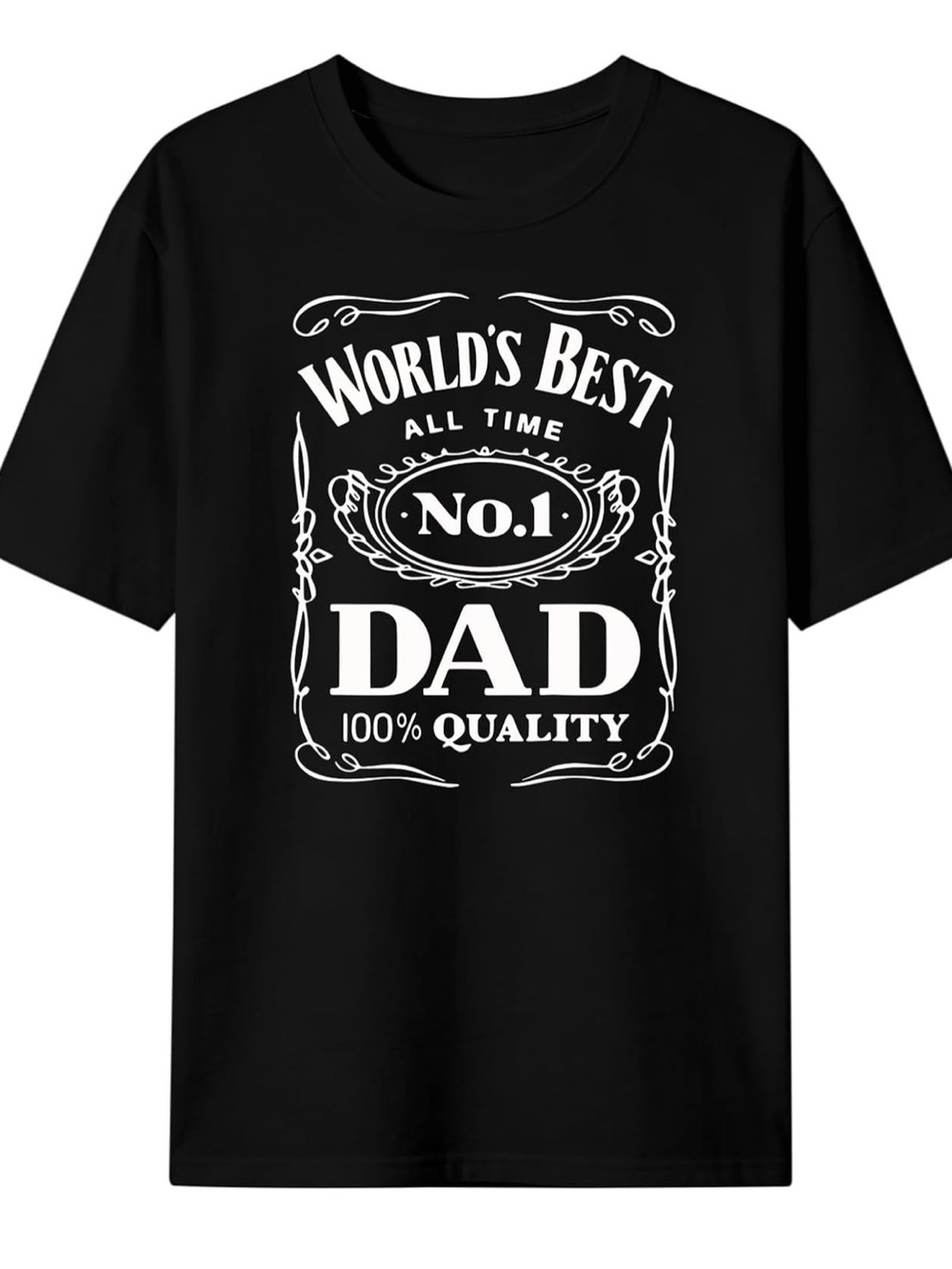 Source Unknown Black "World's Best No.1 Dad" Short Sleeve Tee